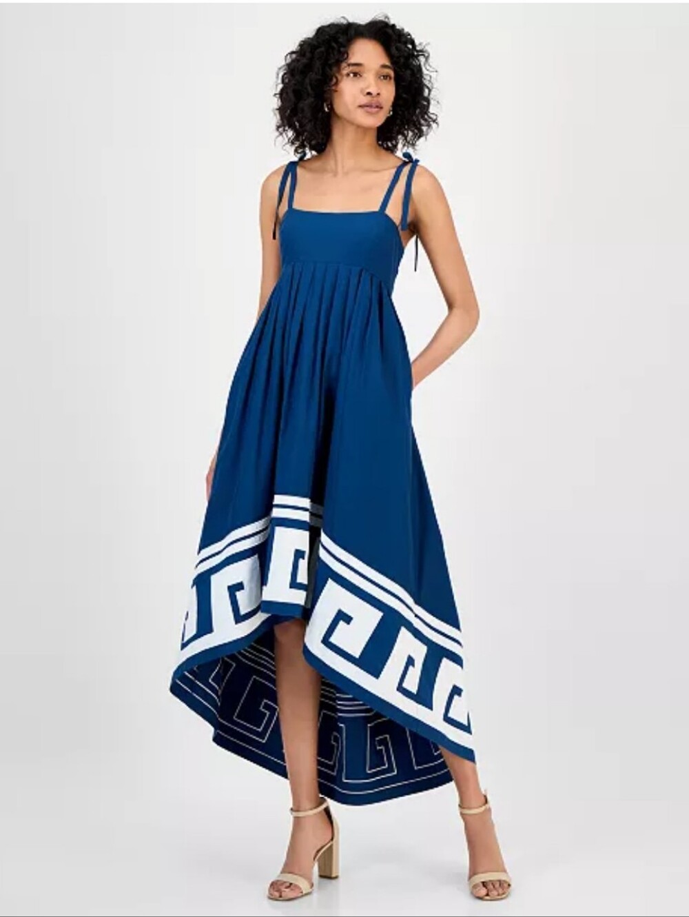 Rachel Roy NWT Freda 100% Cotton Midi Slip Dress Navy Size 10 $169 Coastal